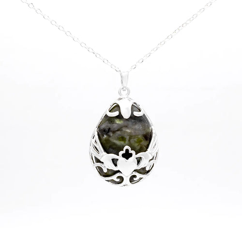 Connemara Marble Claddagh Pendant