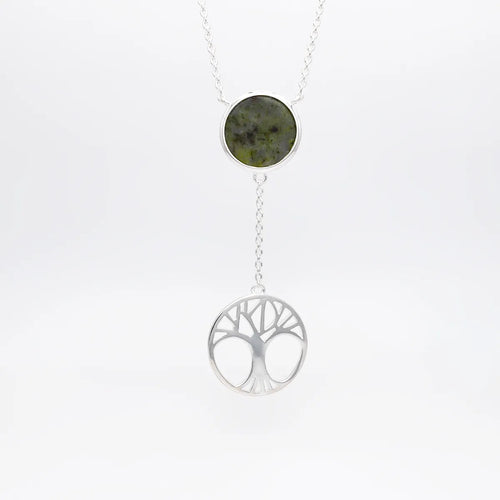 Connemara Marble Tree of Life Drop Pendant