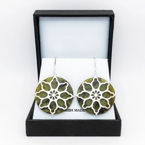 Connemara Marble Celtic Earrings