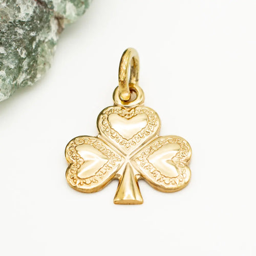 9K Gold Irish Shamrock Charm