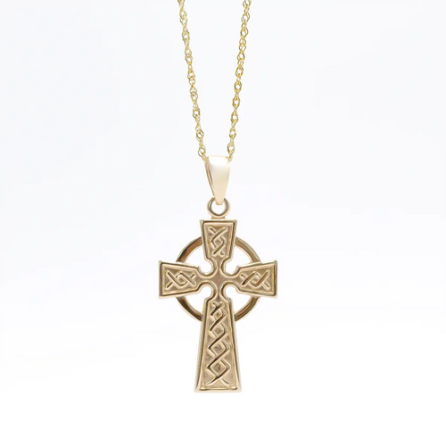 Traditional Gold Celtic Cross Pendant