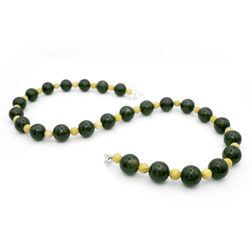 Connemara Marble Sterling Silver Bead Necklace