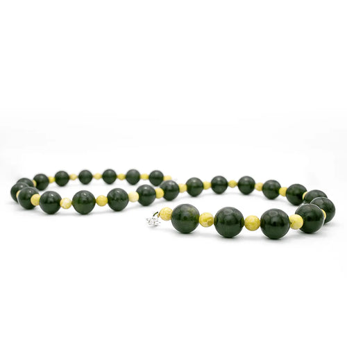 Connemara Marble Sterling Silver Bead Necklace