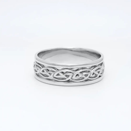 Gents Silver Celtic Knot Wedding Ring