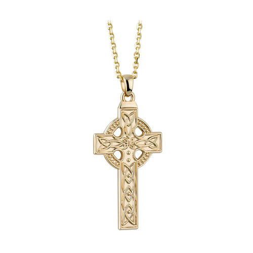 Gold Large Celtic Cross Pendant