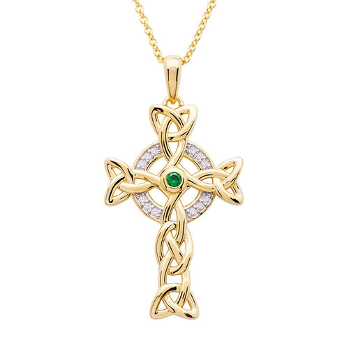 Gold Vermeil Filigree Celtic Cross Necklace