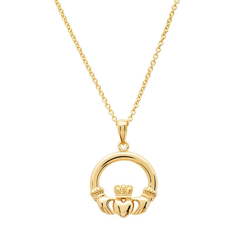 Gold Vermeil Claddagh Necklace