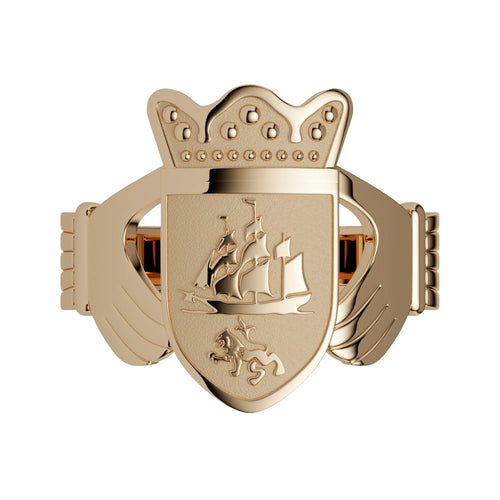 Ladies Claddagh Family Crest Ring