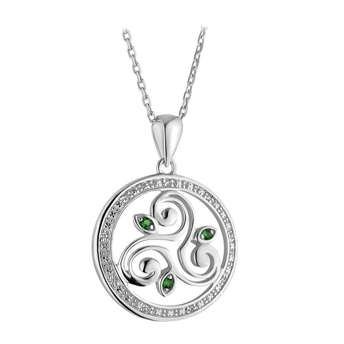 Silver Celtic Spiral Necklace
