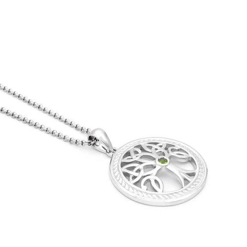 Silver Celtic Tree of Life Pendant and Earrings Gift Set