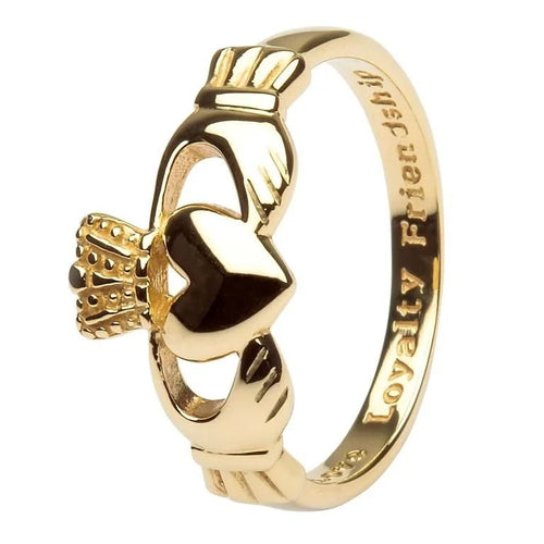 Mens Gold Claddagh Ring