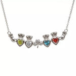 Family Birthstone Claddagh Shamrock Pendant