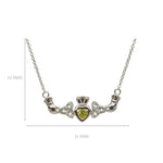 Family Birthstone Claddagh Trinity Knot Pendant