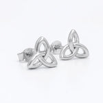 Sterling Silver Trinity Knot Stud Earrings