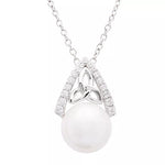 Silver Trinity Knot Pearl Pendant