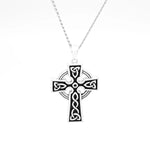 Celtic Cross Pendant in Oxidized Sterling Silver