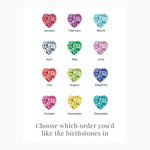 Birthstone Family Claddagh Tree of Life Necklace