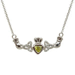 Family Birthstone Claddagh Trinity Knot Pendant