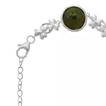 Connemara Marble Sterling Silver Shamrock Bracelet