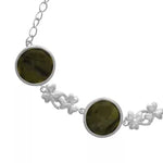 Connemara Marble Sterling Silver Shamrock Bracelet