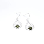 Connemara Marble Sterling Silver Claddagh Earrings