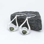Connemara Marble Sterling Silver Claddagh Earrings