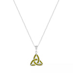 Connemara Marble Sterling Silver Trinity Knot Celtic Necklace