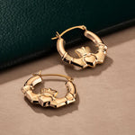 Gold Claddagh Small Hoop Earrings