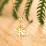 Gold Shamrock Necklace