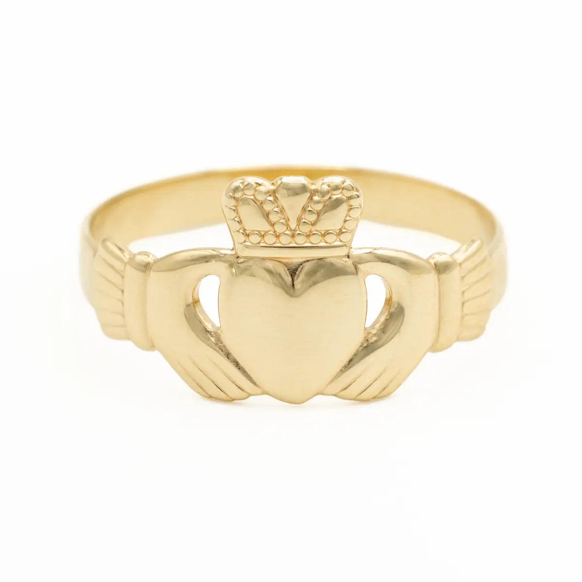 Ladies Gold Claddagh Ring – view 12