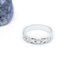 Ladies Gold Diamond Claddagh Celtic Knot Ring