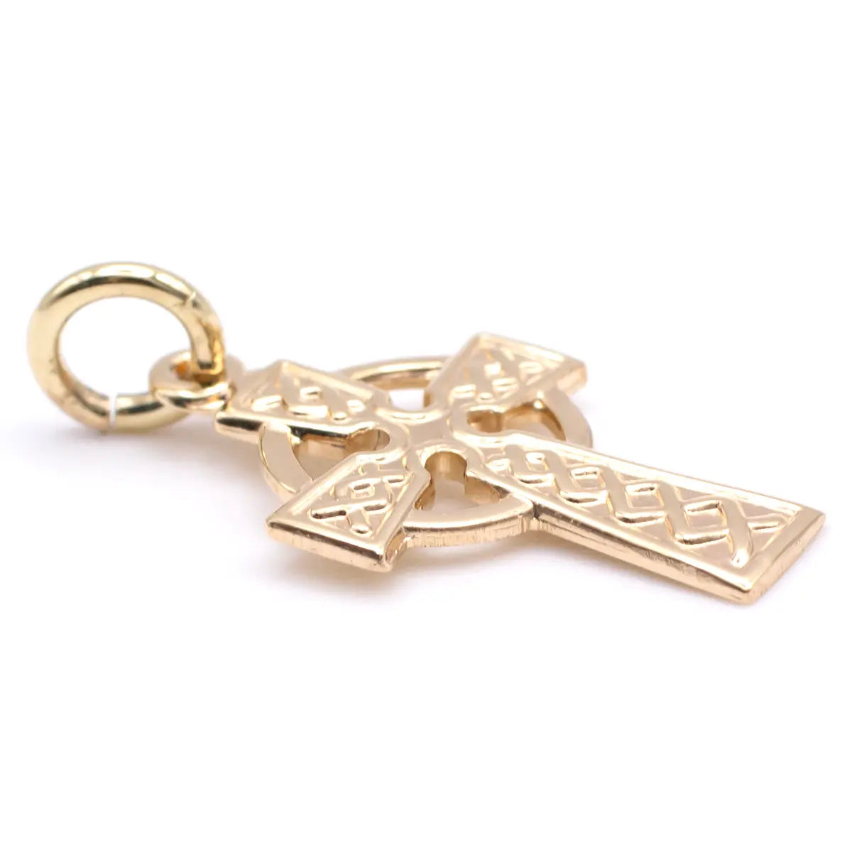 14k Gold Celtic Cross Charm