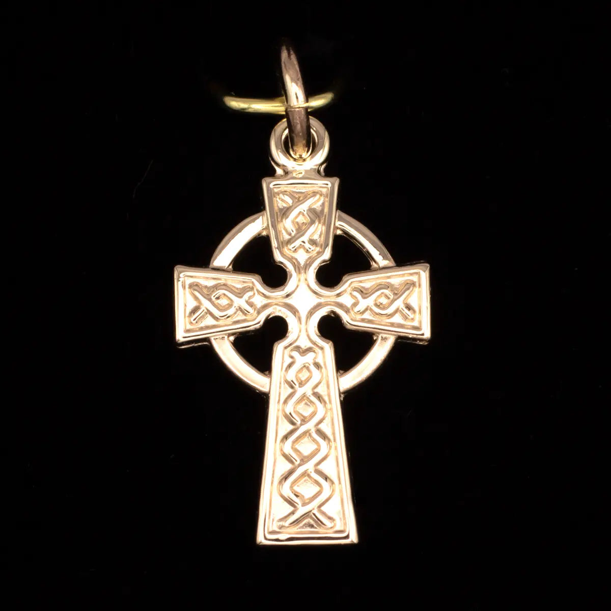14k Gold Celtic Cross Charm