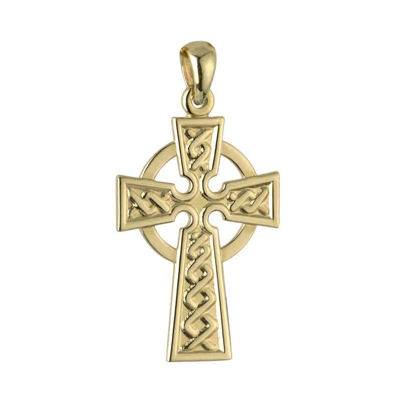 14k Gold Celtic Cross Charm