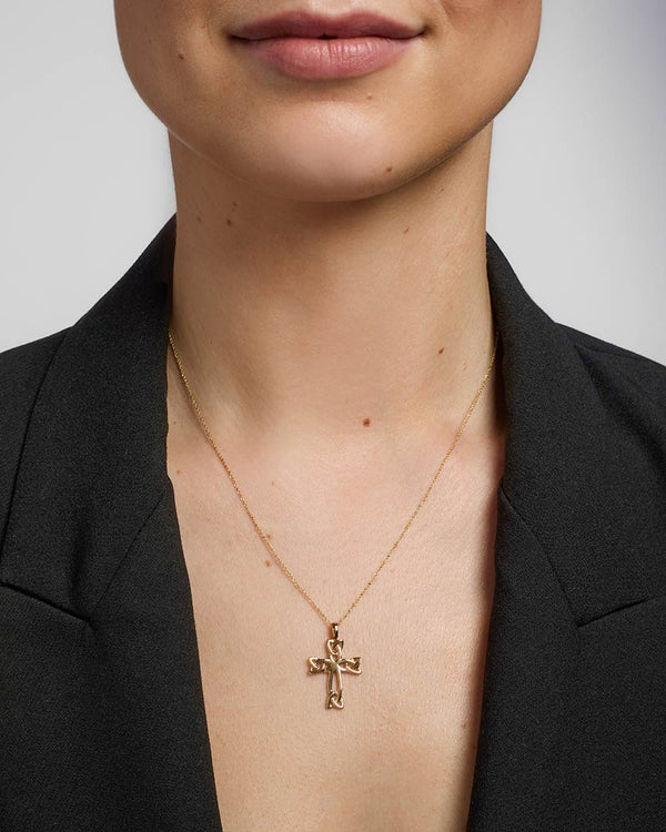 Gold Celtic Cross Necklace