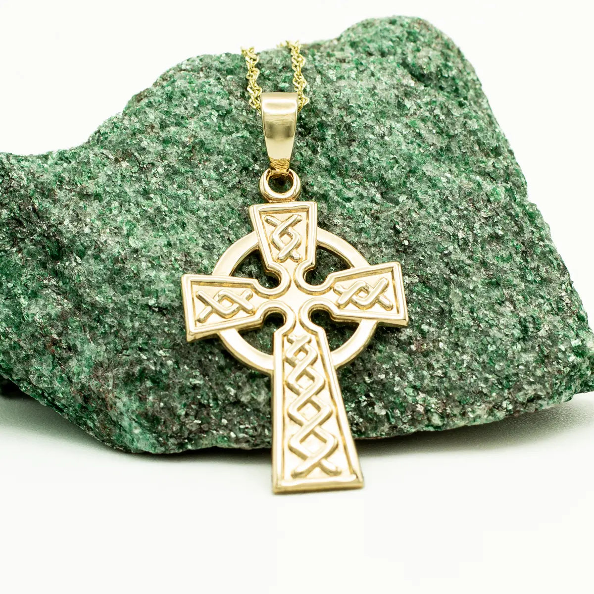 Traditional Gold Celtic Cross Pendant – view 7