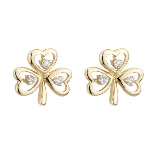 Diamond Shamrock Stud Earrings