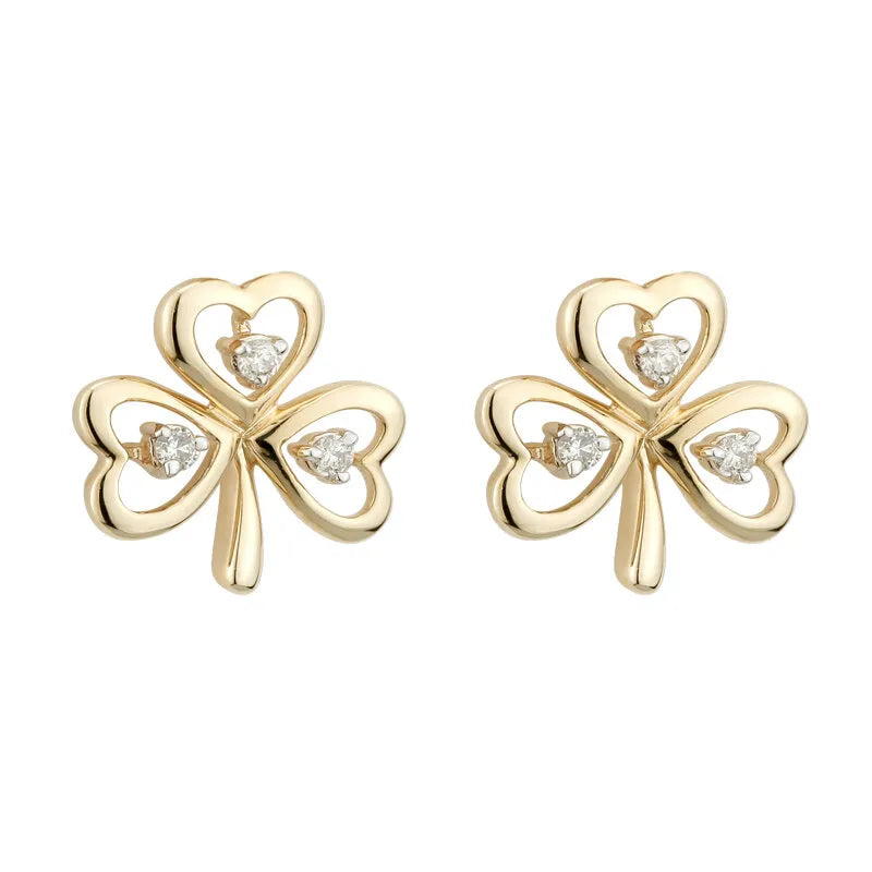 Diamond Shamrock Stud Earrings