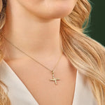 Double Sided Gold St Brigids Cross Pendant