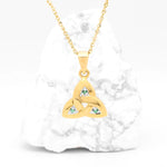 Emerald Celtic Trinity Knot Necklace