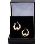 Gold Claddagh Creole Hoop Earrings