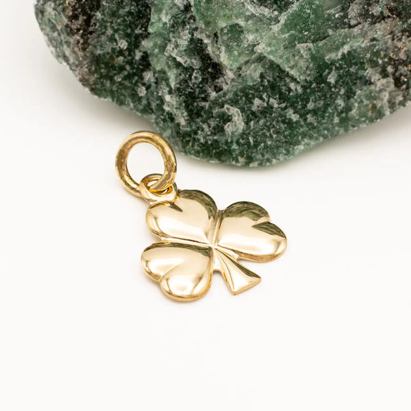 14k Gold Irish Shamrock Charm