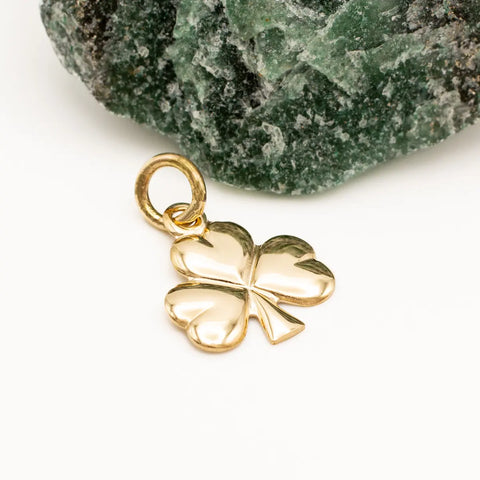14k Gold Irish Shamrock Charm