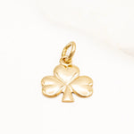 14k Gold Irish Shamrock Charm