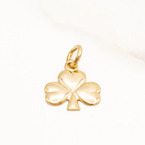 14k Gold Irish Shamrock Charm