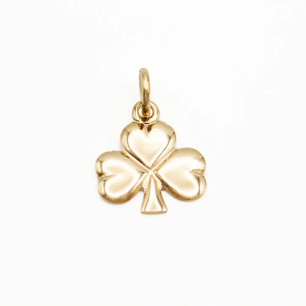 14k Gold Irish Shamrock Charm