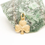 14k Gold Irish Shamrock Charm