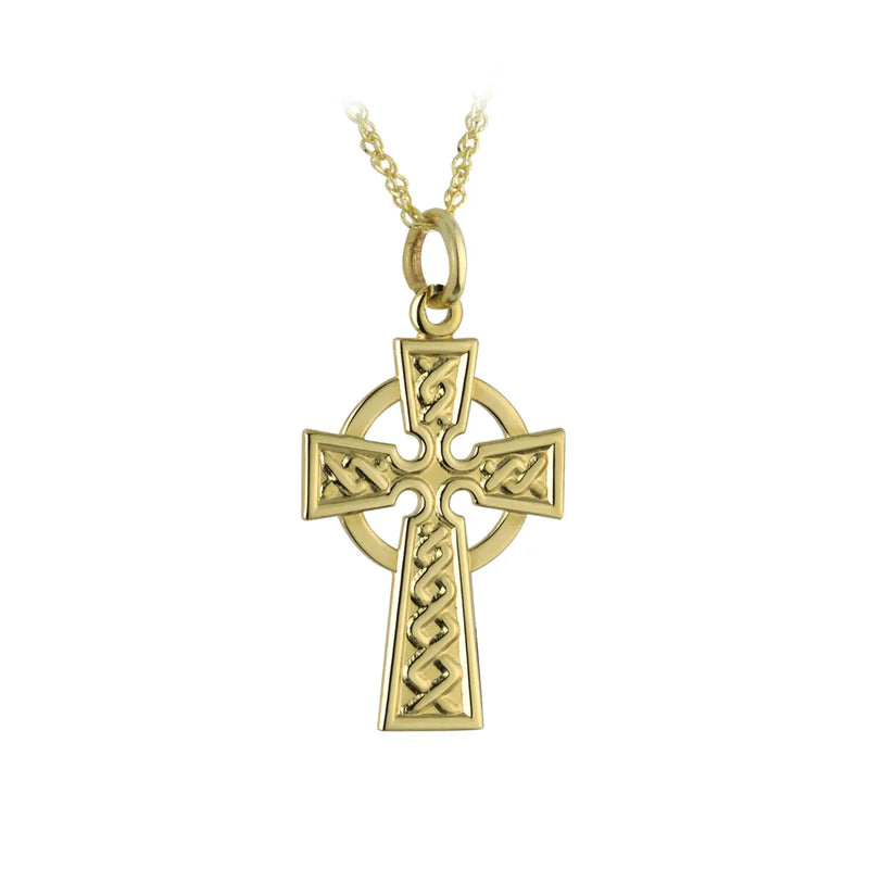 Traditional Gold Celtic Cross Pendant