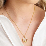 14k Gold Vermeil Mother of Pearl Claddagh Pendant