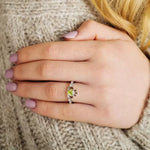Yellow or White Gold Claddagh Birthstone Ring